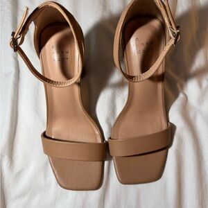 A New Day Brown Heeled Sandals